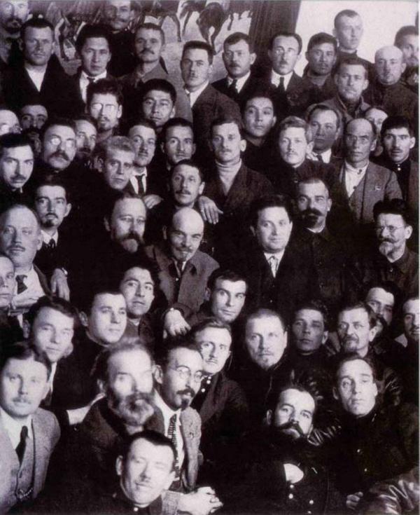 Vladimir Lenin, Grigory Zinoviev, Lev Kamenev and Andrey Vyshinsky during the session of All-Russian Central Executive Committee, October 31, 1922