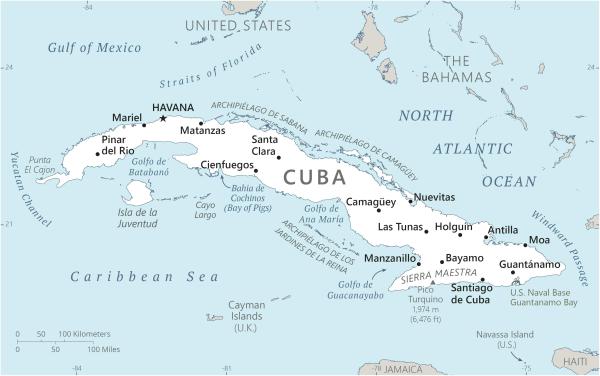 Map of Cuba