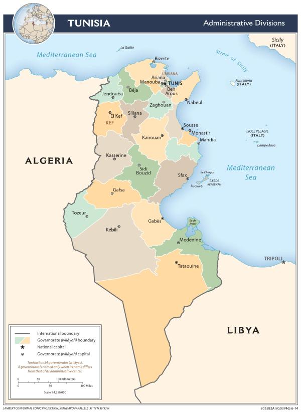 Map of Tunisia