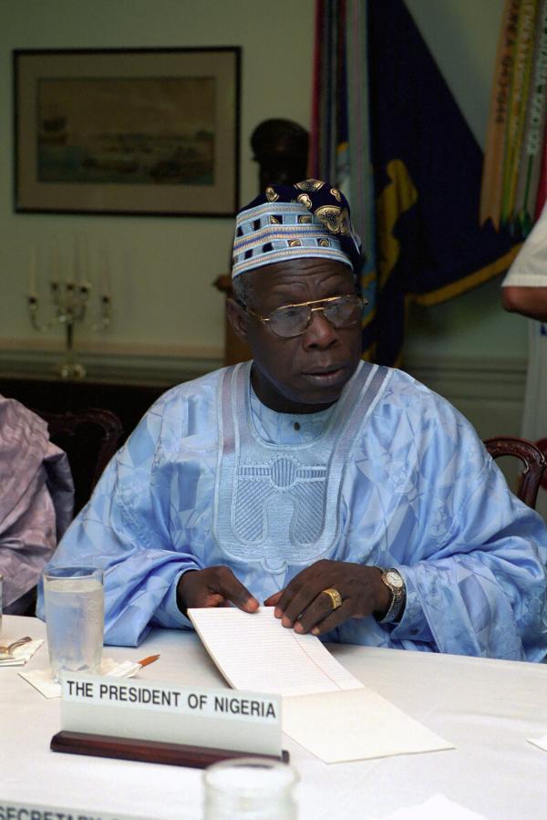 President Matthew Olusegun Aremu Obasanjo of Nigeria in 2001