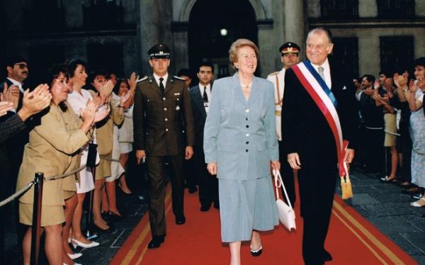 Patricio Aylwin with his wife Leonor Oyarzún