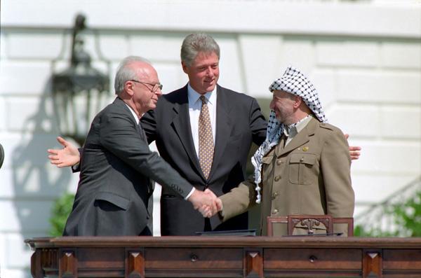 Photograph at the Middle East Peace Agreement Ceremony - September 13th, 1993