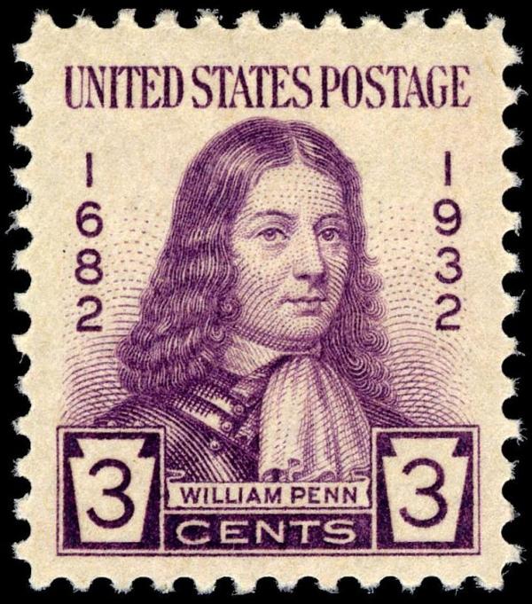 William Penn stamp, 3c, 1932 issue
